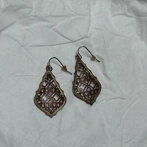 Kendra Scott earrings bronze and gold
